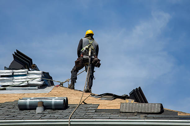 Professional Gutter Installation technician working in South Fallsburg, NY